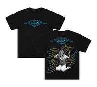 Addison Rae T-Shirt 2025 The Addison Tour Merch Crewneck Short Sleeve Cotton Tee Men Women Streetwear Tops (Black,L)