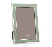 Addison Ross 4x6 15mm Enamel Sage Silver-Plated