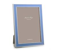 Addison Ross 5x7 Periwinkle Blue Enamel & Silver Picture Frame