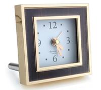 Addison Ross Battery Alarm Clock - Silent Sweep - Compact & Stylish - Alarm Clock Bedside - Velvet-Backed Design/Home & Office Decor - Toscana Midnight