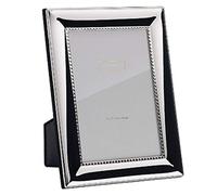 Addison Ross Beaded Photo Frame 4x6cm - Portrait or Landscape Display - Ideal Picture Frames for Gifting - Gift for Weddings, Birthday, Anniversary - Modern Design - Silver - 3cm