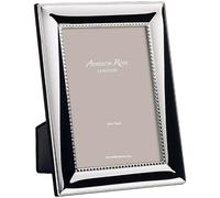 Addison Ross Beaded Photo Frame 5x7cm - Portrait or Landscape Display - Ideal Picture Frames for Gifting - Gift for Weddings, Birthday, Anniversary - Modern Design - Silver - 3cm