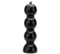 Addison Ross Bobbin Salt or Pepper Mill - Easy Twist Ceramic Grinder - Sustainable Rubber Wood - Modern Design - Ideal Wedding Gifts or Housewarming Gift - Kitchen Accessories - Black - 24cm