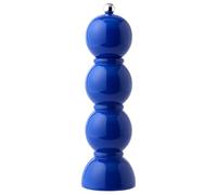 Addison Ross Bobbin Salt or Pepper Mill - Easy Twist Ceramic Grinder - Sustainable Rubber Wood - Modern Design - Ideal Wedding Gifts or Housewarming Gift - Kitchen Accessories - Cobalt - 24cm