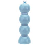 Addison Ross Bobbin Salt or Pepper Mill - Easy Twist Ceramic Grinder - Sustainable Rubber Wood - Modern Design - Ideal Wedding Gifts or Housewarming Gift - Kitchen Accessories - Periwinkle - 24cm