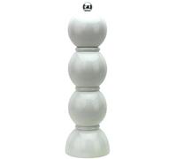 Addison Ross Bobbin Salt or Pepper Mill - Easy Twist Ceramic Grinder - Sustainable Rubber Wood - Modern Design - Ideal Wedding Gifts or Housewarming Gift - Kitchen Accessories - White - 24cm