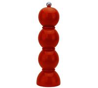 Addison Ross Bobbin Salt or Pepper Mill - Easy Twist Ceramic Grinder - Sustainable Rubber Wood - Modern Design - Ideal Wedding Gifts or Housewarming Gift - Kitchen Accessories - Red - 24cm