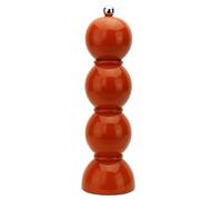Addison Ross Bobbin Salt or Pepper Mill - Easy Twist Ceramic Grinder - Sustainable Rubber Wood - Modern Design - Ideal Wedding Gifts or Housewarming Gift - Kitchen Accessories - Orange - 24cm
