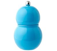 Addison Ross Chubbie Bobbin Salt or Pepper Mill - Easy Twist Ceramic Grinder - Sustainable Rubber Wood - Modern Design - Ideal Wedding Gifts or Housewarming Gift - Kitchen Accessories - Aqua - 12cm