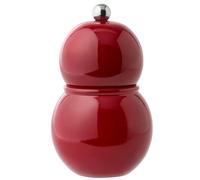 Addison Ross Chubbie Bobbin Salt or Pepper Mill - Easy Twist Ceramic Grinder - Sustainable Rubber Wood - Modern Design - Ideal Wedding Gifts or Housewarming Gift - Kitchen Accessories - Cherry - 12cm