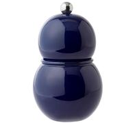 Addison Ross Chubbie Bobbin Salt or Pepper Mill - Easy Twist Ceramic Grinder - Sustainable Rubber Wood - Modern Design - Ideal Wedding Gifts or Housewarming Gift - Kitchen Accessories - Navy - 12cm