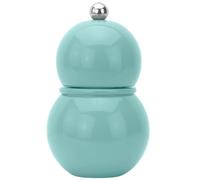 Addison Ross Chubbie Bobbin Salt or Pepper Mill - Easy Twist Ceramic Grinder - Sustainable Rubber Wood - Modern Design - Ideal Wedding or Housewarming Gift - Kitchen Accessories - EU De Nil - 12cm