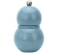 Addison Ross Chubbie Bobbin Salt or Pepper Mill - Easy Twist Ceramic Grinder - Sustainable Rubber Wood - Modern Design - Ideal Wedding or Housewarming Gift - Kitchen Accessories - Chambray - 12cm