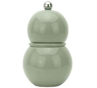 Addison Ross Chubbie Bobbin Salt or Pepper Mill - Easy Twist Ceramic Grinder - Sustainable Rubber Wood - Modern Design - Ideal Wedding Gifts or Housewarming Gift - Kitchen Accessories - Sage - 12cm