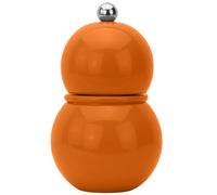 Addison Ross Chubbie Bobbin Salt or Pepper Mill - Easy Twist Ceramic Grinder - Sustainable Rubber Wood - Modern Design - Ideal Wedding Gifts or Housewarming Gift - Kitchen Accessories - Orange - 12cm