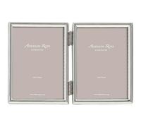 Addison Ross Double Photo Frame 2x3cm - Portrait or Landscape Display - Ideal Picture Frames for Gifting - Gift for Weddings, Birthday, Anniversary - Modern Design - Fine Silver - 5mm