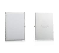 Addison Ross Double Photo Frame 2x3cm - Portrait or Landscape Display - Ideal Picture Frames for Gifting - Gift for Weddings, Birthday, Anniversary - Modern Design - Silver - 5mm