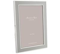 Addison Ross Enamel Photo Frame 6x4cm - Portrait or Landscape Display - Ideal Picture Frames for Gifting - Gift for Weddings, Birthday, Anniversary - Modern Design - Silver & Chiffon Grey, 15mm