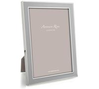 Addison Ross Enamel Photo Frame 8x10cm - Portrait or Landscape Display - Ideal Picture Frames for Gifting - Gift for Weddings, Birthday, Anniversary - Modern Design - Silver & Chiffon Grey, 15mm