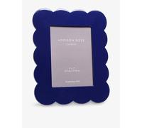 Addison Ross Scalloped Photo Frame 7x5 - Portrait or Landscape Display - Ideal Picture Frames for Gifting - Gift for Weddings, Birthday, Anniversary - Modern Design - 5mm (Navy)
