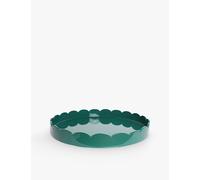 Addison Ross London Addison Ross London Scallop Lacquered Tray 50cm Green