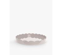Addison Ross London Addison Ross London Scallop Lacquered Tray 50cm Grey