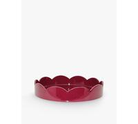Addison Ross London Addison Ross London Scalloped Wood Tray 21.5cm Blue
