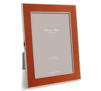 Addison Ross Photo Frame 4x6cm - Portrait or Landscape Display - Ideal Picture Frames for Gifting - Gift for Weddings, Birthday, Anniversary - Modern Design - Faux Shagreen Orange Snake - 24mm