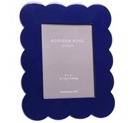 Addison Ross Scalloped Photo Frame 7x5 - Portrait or Landscape Display - Ideal Picture Frames for Gifting - Gift for Weddings, Birthday, Anniversary - Modern Design - 5mm (Navy)