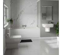 Addison Straight Double Ended Bathroom Suite | White | 1800mm