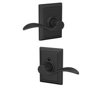 Addison Trim with Accent Hall and Closet Lever, Matte Black (F10 Acc 622 ADD)