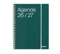 ADDITIO - 2026-27 Academic Diary | Universal | Week to View | September 2026 to July 2027 | 12.5 x 17 cm | Elastic Closure | Pen Holder | Stickers | Spanish | Green