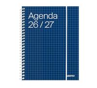ADDITIO - 2026-27 Academic Diary | Universal | Week to View | September 2026 to July 2027 | 12.5 x 17 cm | Elastic Closure | Pen Holder | Stickers | Spanish | Blue