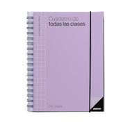 ADDITIO - All Classes Day Page Notebook for Teachers | Daily Planning with Month Organization | Continuous Assessment | Size 17 x 24 cm | Spanish | Lilac