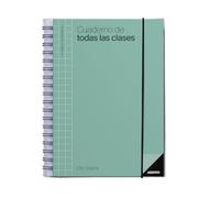 ADDITIO - All Classes Day Page Notebook for Teachers | Daily Planning with Month Organization | Continuous Assessment | Size 17 x 24 cm | Spanish | Green