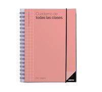 ADDITIO - All Classes Notebook Day Page for Teachers | Daily Planning with Month Organization | Continuous Assessment | Size 17 x 24 cm | Spanish | Coral
