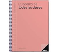ADDITIO - Notebook of all classes week view for teachers | Continuous evaluation | Weekly course schedule | Size 22.5 x 31 cm | Spanish | Coral
