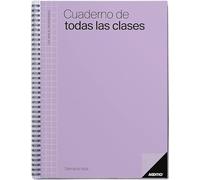 ADDITIO - Notebook of all classes week view for teachers | Continuous evaluation | Weekly course schedule | Size 22.5 x 31 cm | Spanish | Lilac