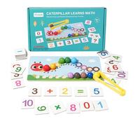 Addition And Subtraction Games - Arithmetic Learning Fine Motor Skills Activity,Caterpillar Beads Puzzle - for Preschoolers 3-5 Years Old Boys Girls Birthday Home School