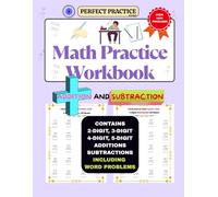Addition and Subtraction Math Practice Workbook | Kids ages 6 to 10 years | for grades 2, 3, 4 | 2-digit, 3-digit, 4-digit & 5-digit adding and ... | Subtraction with and without borrowing