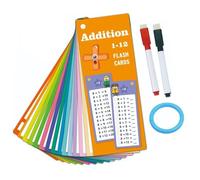 Addition - Multiplication | Erasable Math Cards for Kids: Numbers, Math, Learning Game, School, Home, Exercises, Arithmetic, Educational Exercise Set