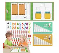Addition Subtraction Counting Games, Mathematics Stem Addition and Subtraction Calculation Activities Game, Magnetic Ten-Frame Set for Teacher and Homeschool Supplies