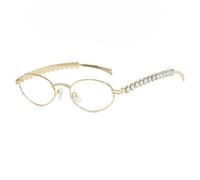 Additional Ellipsoidal Glasses with Sparkling Embellishments Metal Reinforced Frame Thin for Everyday Architect Ellipsoidal Sunglasses for Adults
