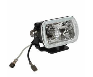 Additional halogen swivel long-range rectangular black light H3 12V 55W (CE appr