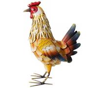 Additional Large Impermeable Chanticleer Rural Iron Substance Simple Install Decorative Accent Everyone Periods Metal Rooster Garden Sculpture