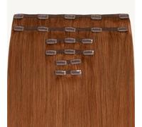 ADDITIONAL LENGTHS Clip In Hair Extensions Full Set 100% Real Human Hair Quick to Use for Solid Hold & Remove When Desired Naturally Drawn | (33 Dark Auburn, 18 Inch)