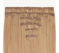 ADDITIONAL LENGTHS Clip In Hair Extensions Full Set 100% Real Human Hair Quick to Use for Solid Hold & Remove When Desired Naturally Drawn | (1B Natural Black, 18 Inch)