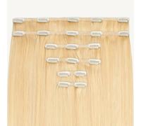 ADDITIONAL LENGTHS Clip In Hair Extensions Full Set 100% Real Human Hair Quick to Use for Solid Hold & Remove When Desired Naturally Drawn | (24 Light Golden Blonde 2, 18 Inch)