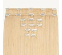 ADDITIONAL LENGTHS Clip In Hair Extensions Full Set 100% Real Human Hair Quick to Use for Solid Hold & Remove When Desired Naturally Drawn | (22 Light Golden Blonde, 18 Inch)