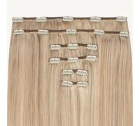 ADDITIONAL LENGTHS Clip In Hair Extensions Full Set 100% Real Human Hair Quick to Use for Solid Hold & Remove When Desired Naturally Drawn | (10/613 Medium Brown Bleach Blonde Mix, 22 Inch)
